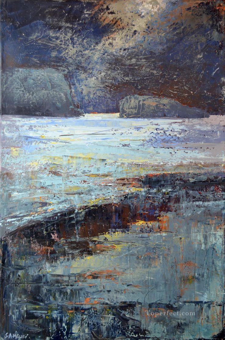 paisaje marino abstracto 023 Pintura al óleo